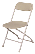 White Plastic Folding Chair - 1.50