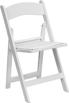 White Resin Chair with Cushion - 1.99